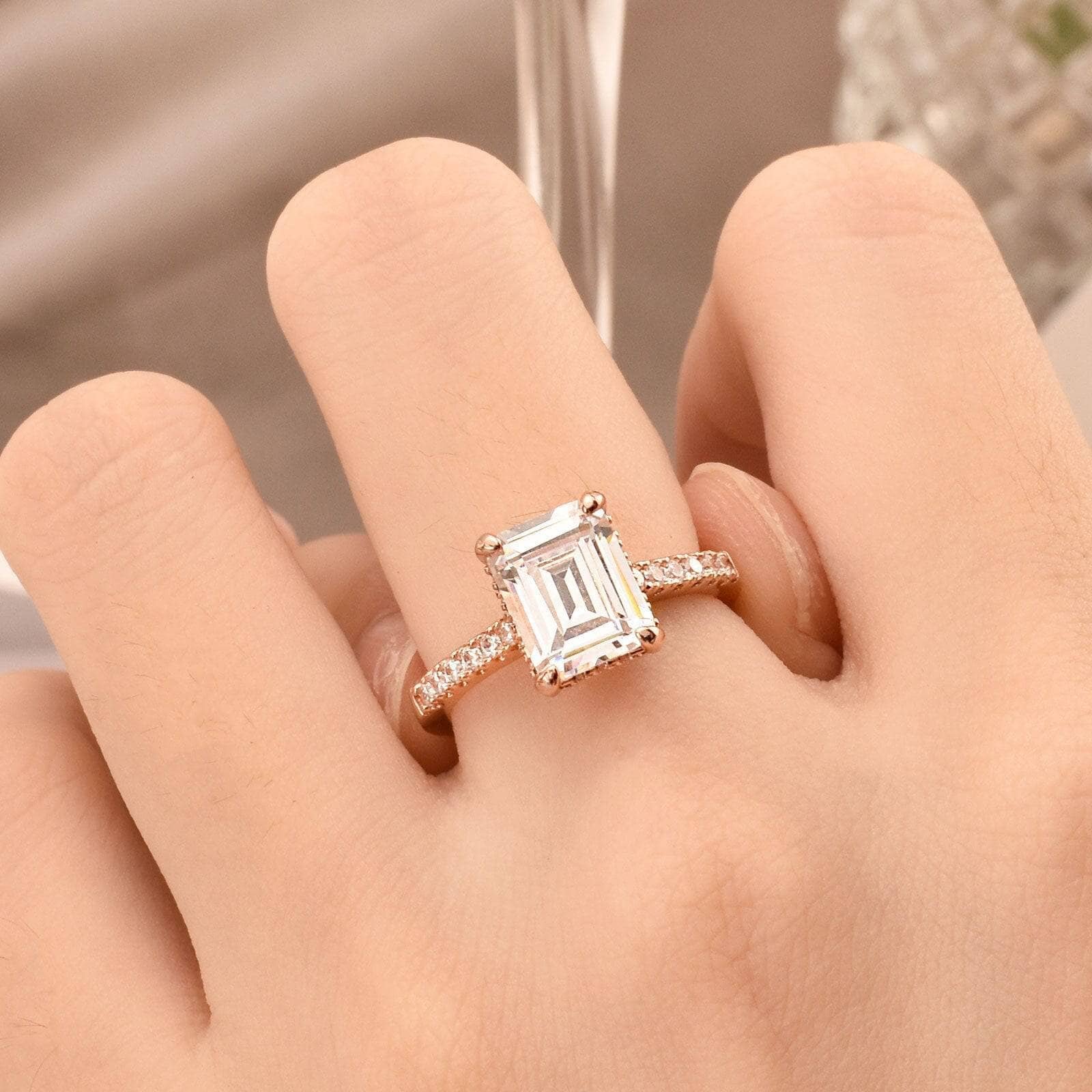 emerald solitaire ring