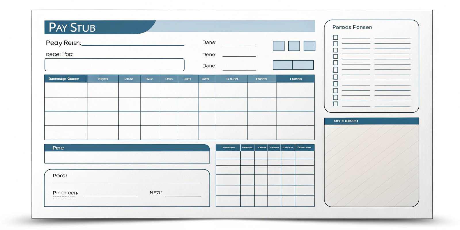 Fillable Free Pay Stub - PDF Templates